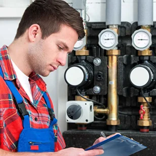 Profesjonalny hydraulik z narzędziami naprawia instalacje sanitarne, oferując szybkie i niezawodne usługi hydrauliczne.